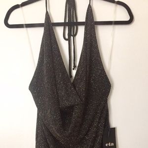 Sexy Romantic Sparkly Cascade Tank Top, L, NWT